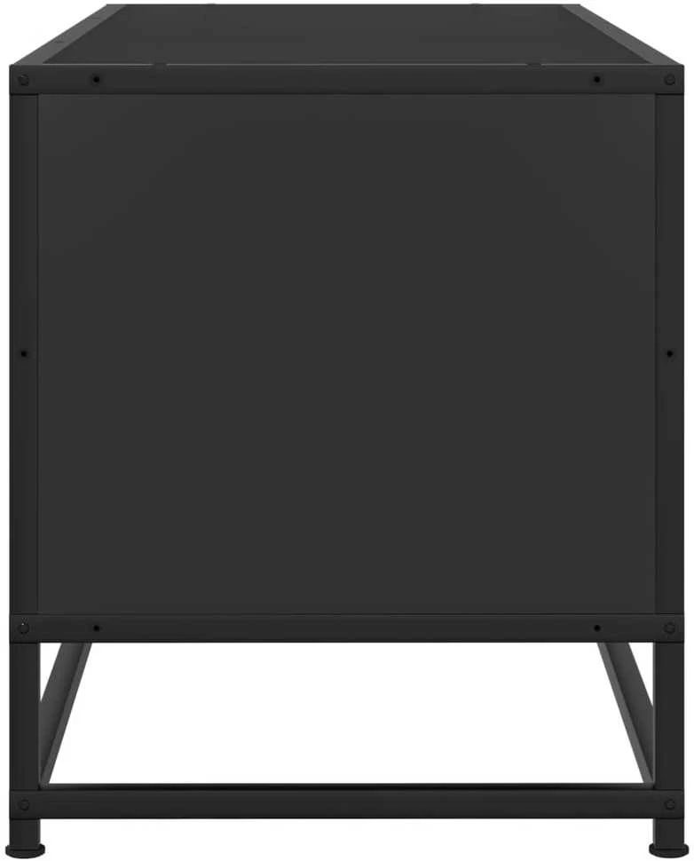TV staliukas Televizoriaus spintelė, juoda, 80x34,5x40cm, mediena ir metalas