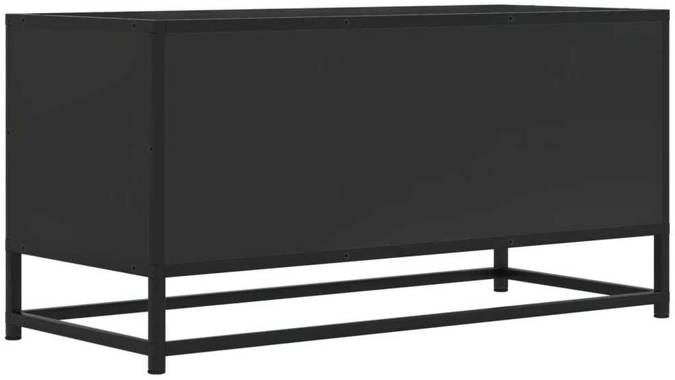 TV staliukas Televizoriaus spintelė, juoda, 80x34,5x40cm, mediena ir metalas