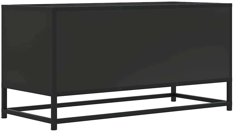 TV staliukas Televizoriaus spintelė, juoda, 80x34,5x40cm, mediena ir metalas