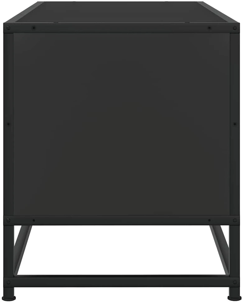 TV staliukas Televizoriaus spintelė, juoda, 80x34,5x40cm, mediena ir metalas