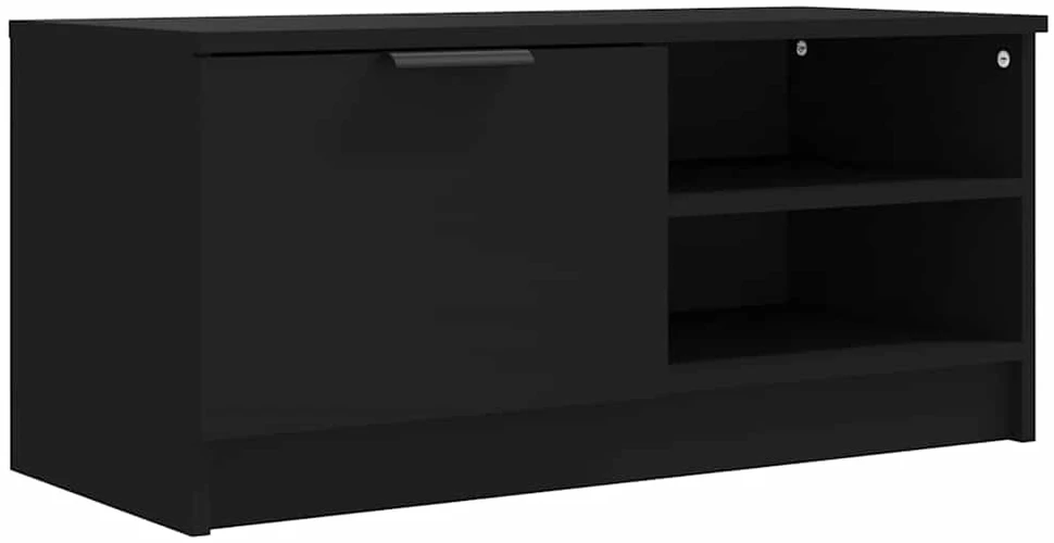 TV staliukas Televizoriaus spintelė, juoda, 80x35x36,5cm, apdirbta mediena