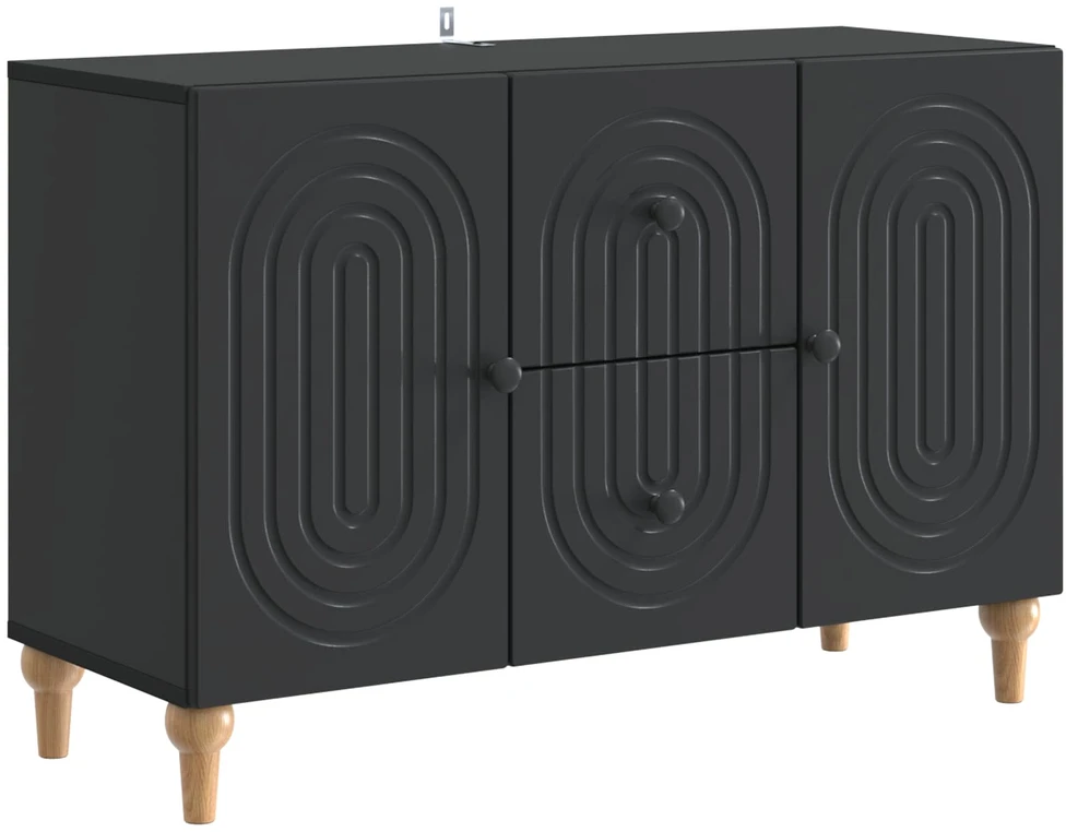 Televizoriaus spintelė Juoda 89 x 34,5 x 60 cm Apdirbta mediena