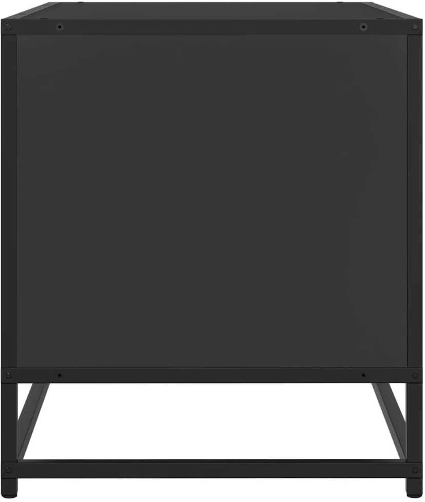 TV staliukas Televizoriaus spintelė, juoda, 91x40x46cm, mediena ir metalas