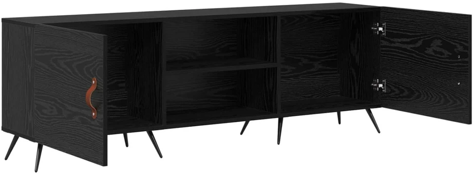 TV staliukas Televizoriaus spintelė 150 x 30 x 50 cm juoda ąžuolo