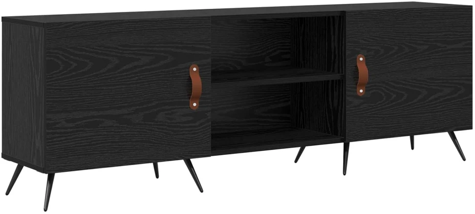 TV staliukas Televizoriaus spintelė 150 x 30 x 50 cm juoda ąžuolo
