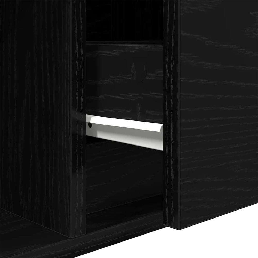 TV staliukas Televizoriaus spintelė, juodas ąžuolas, 60x31x25,5 cm, mediena