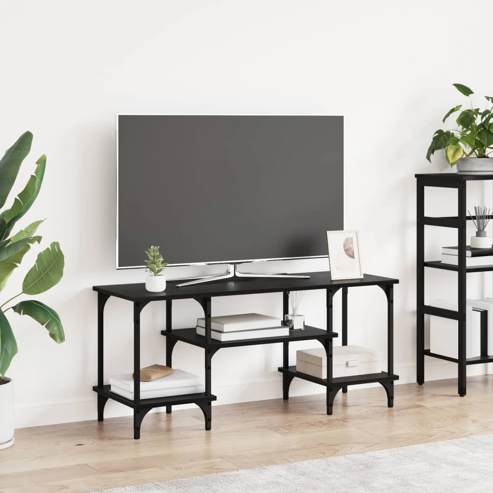 TV staliukas Televizoriaus spintelė Juodas ąžuolas 102 x 35 x 45,5 cm