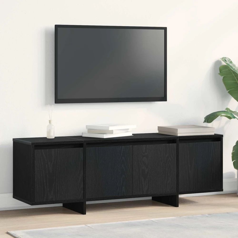 TV staliukas Televizoriaus spintelė 120 x 30 x 40,5 cm Juodas ąžuolas