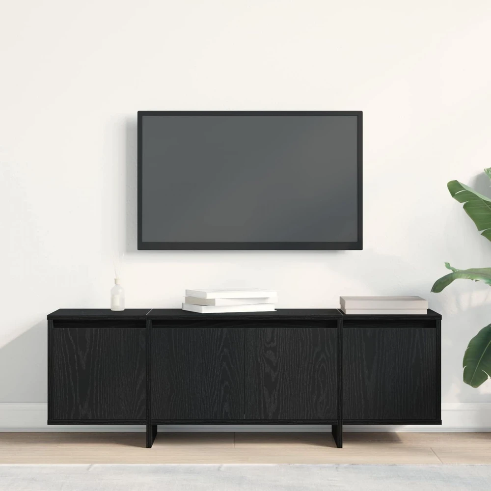 TV staliukas Televizoriaus spintelė 120 x 30 x 40,5 cm Juodas ąžuolas