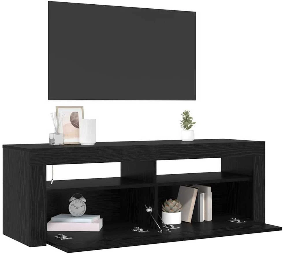 TV staliukas Televizoriaus spintelė 120 x 35 x 40 cm Juodas ąžuolas