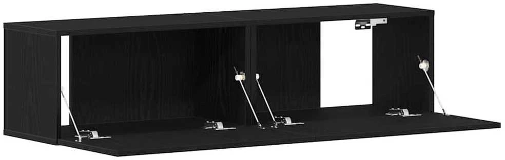 TV staliukas Televizoriaus spintelė, juodas ąžuolas, 120x30x30,5 cm, mediena