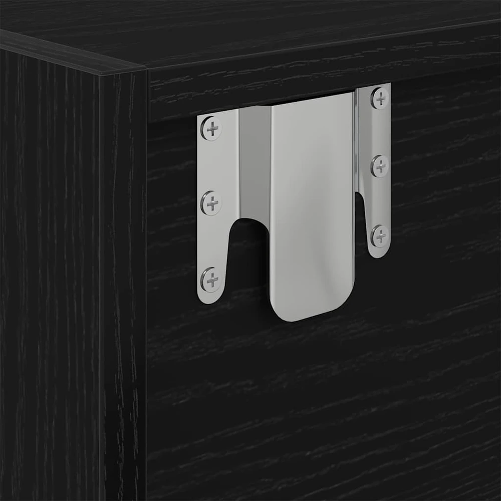 TV staliukas Televizoriaus spintelė, juodas ąžuolas, 80x31x25,5 cm, mediena