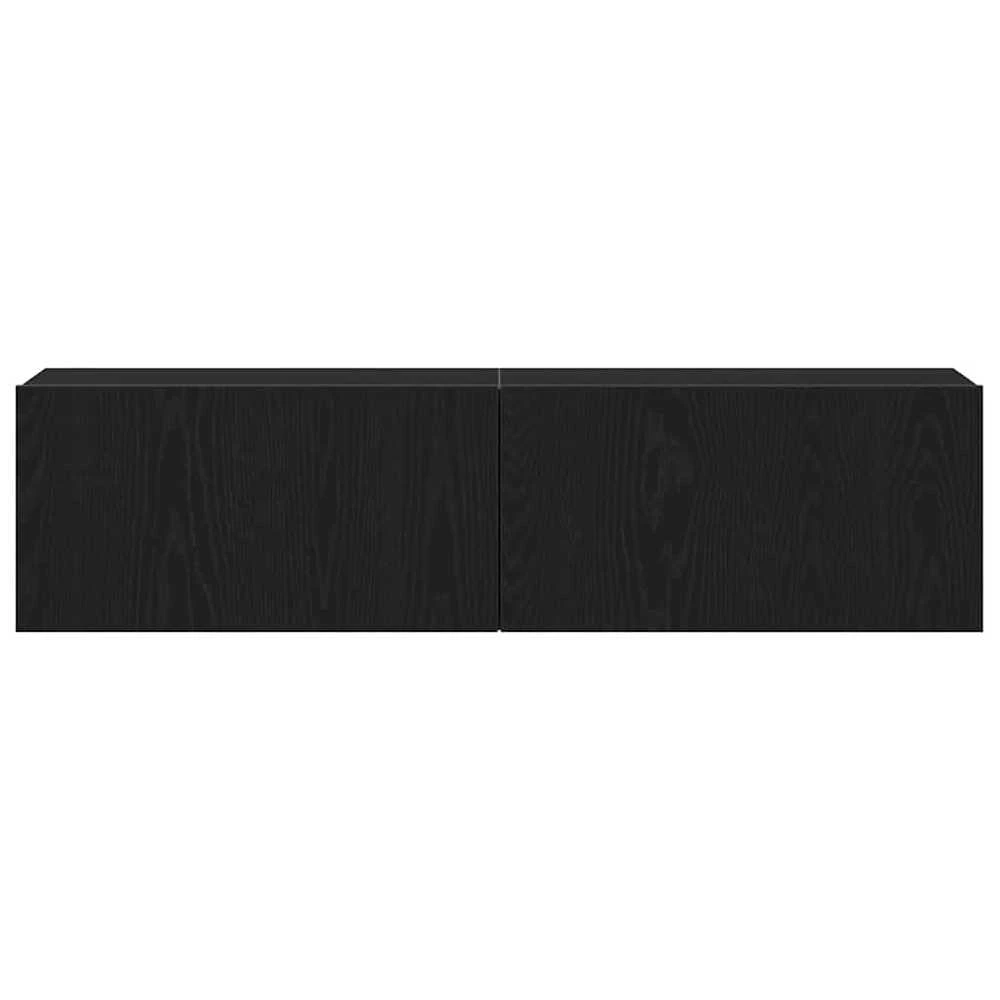 TV staliukas Televizoriaus spintelė, juodas ąžuolas, 120x30x30,5 cm, mediena
