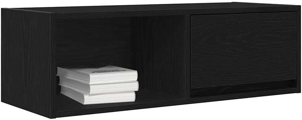 TV staliukas Televizoriaus spintelė, juodas ąžuolas, 80x31x25,5 cm, mediena