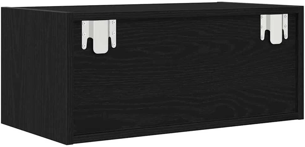 TV staliukas Televizoriaus spintelė, juodas ąžuolas, 60x31x25,5 cm, mediena