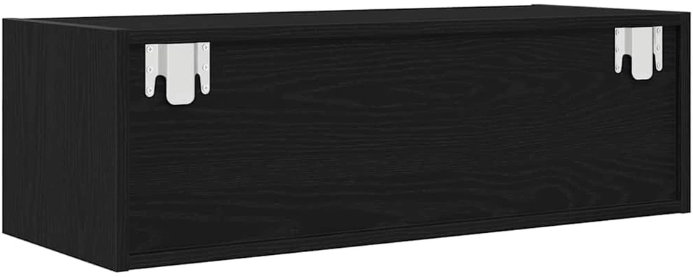 TV staliukas Televizoriaus spintelė, juodas ąžuolas, 80x31x25,5 cm, mediena