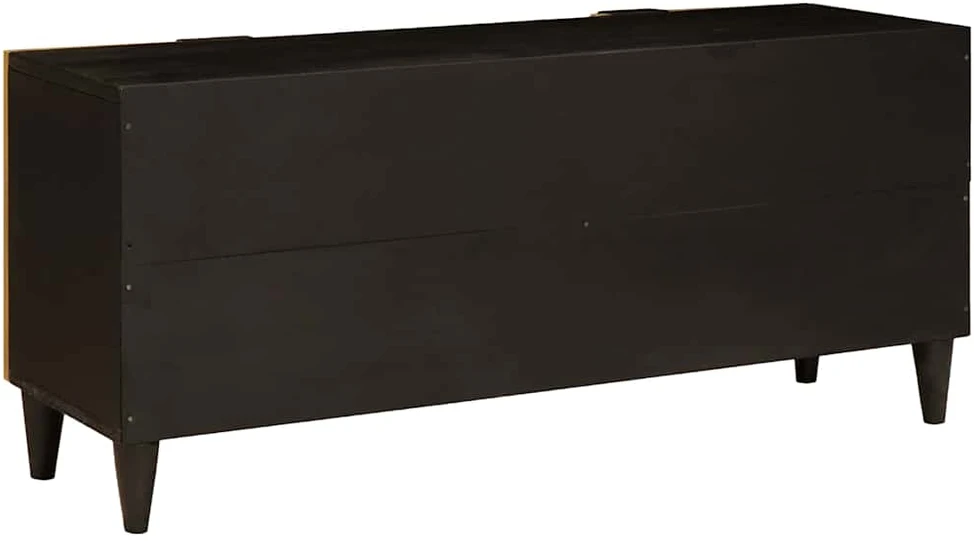 Televizoriaus spintelė Juodas ir auksinis 105 x 33 x 46 cm