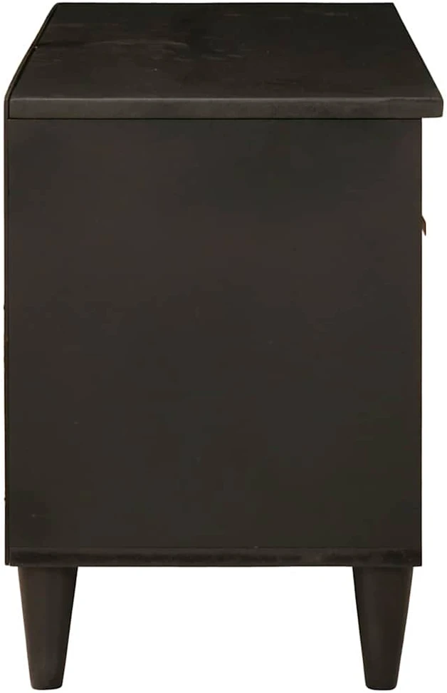 Televizoriaus spintelė Juodas ir auksinis 80 x 33 x 46 cm