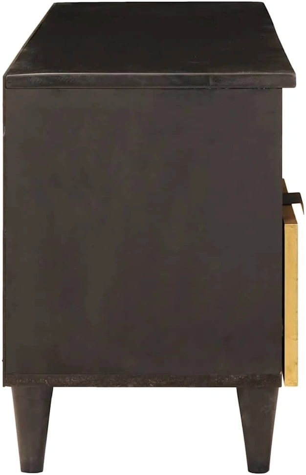 Televizoriaus spintelė Juodas ir auksinis 100 x 33 x 46 cm
