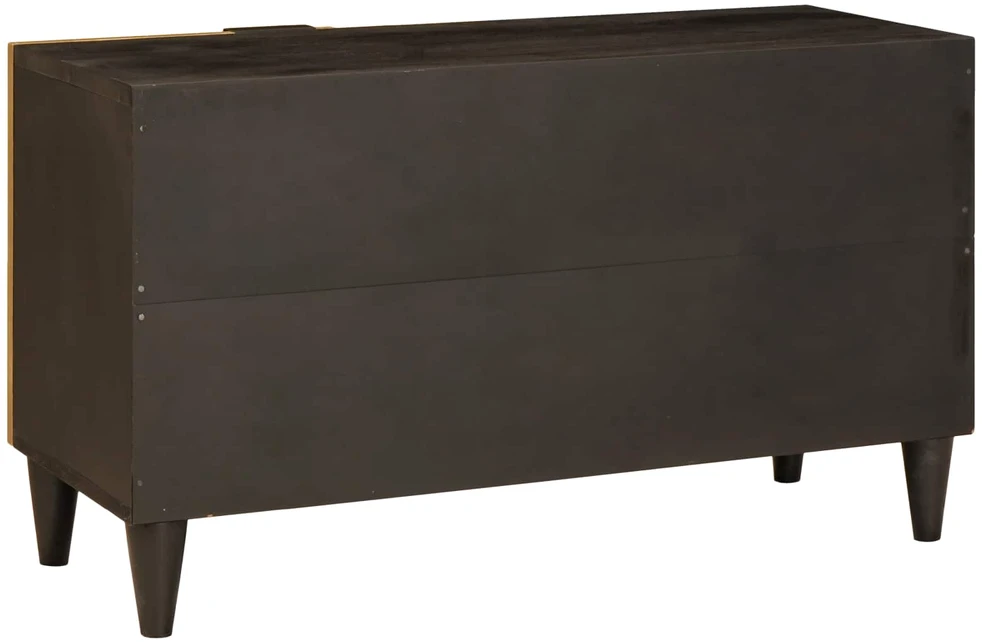Televizoriaus spintelė Juodas ir auksinis 80 x 33 x 46 cm