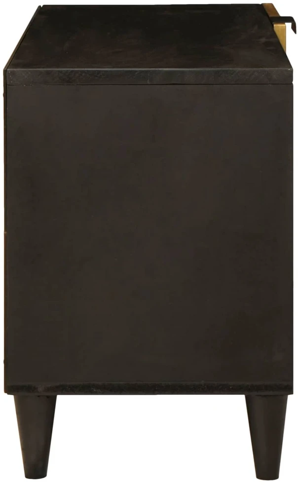 Televizoriaus spintelė Juodas ir auksinis 80 x 33 x 46 cm