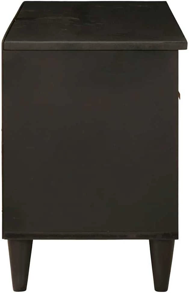 Televizoriaus spintelė Juodas ir auksinis 80 x 33 x 46 cm