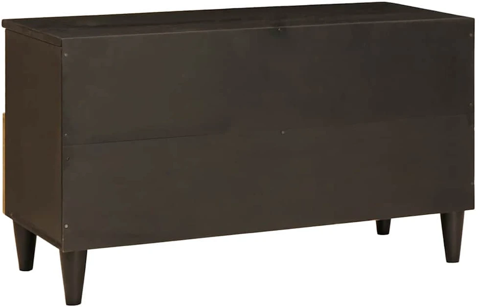 Televizoriaus spintelė Juodas ir auksinis 80 x 33 x 46 cm