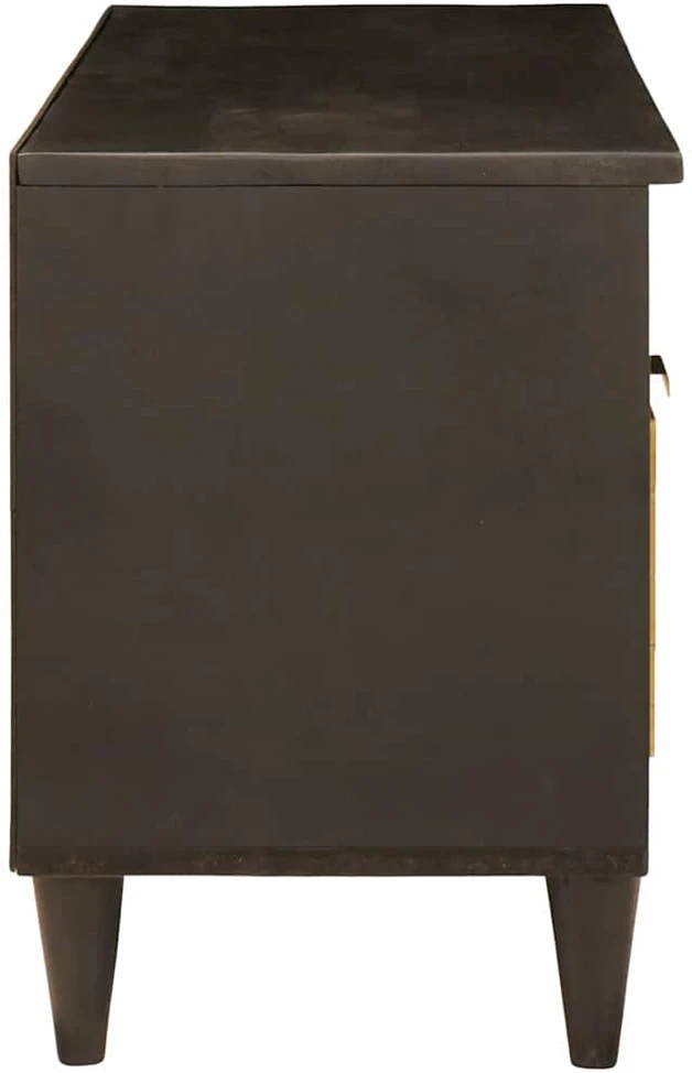Televizoriaus spintelė Juodas ir auksinis 100 x 33 x 46 cm