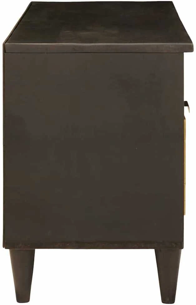 Televizoriaus spintelė Juodas ir auksinis 100 x 33 x 46 cm