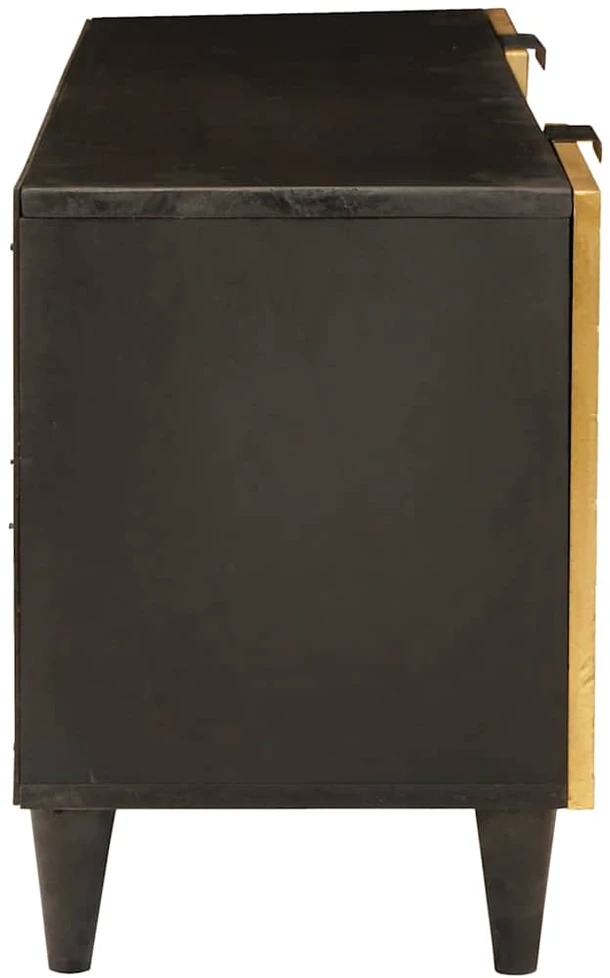 Televizoriaus spintelė Juodas ir auksinis 105 x 33 x 46 cm