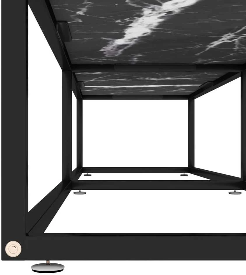 TV staliukas Televizoriaus spintelė, juodo marmuro, 180x40x40,5cm, stiklas