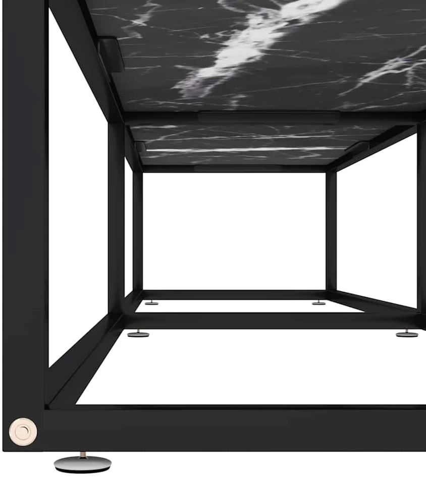 TV staliukas Televizoriaus spintelė, juodo marmuro, 180x40x40,5cm, stiklas