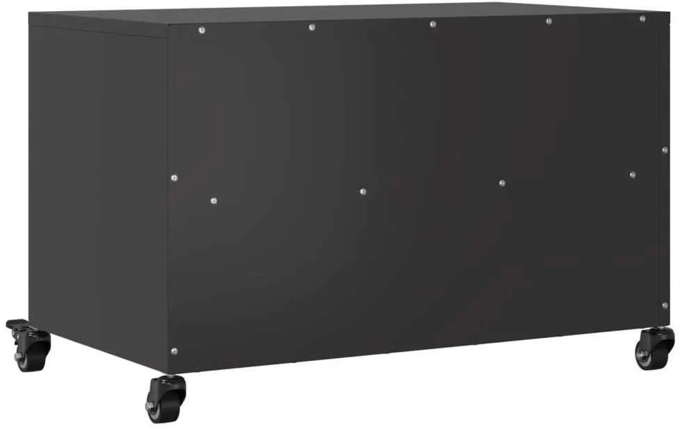 TV staliukas Televizoriaus spintelė, juodos spalvos, 68x39x43,5cm, plienas