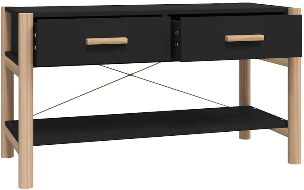TV staliukas Televizoriaus spintelė, juodos spalvos, 82x38x45cm, mediena