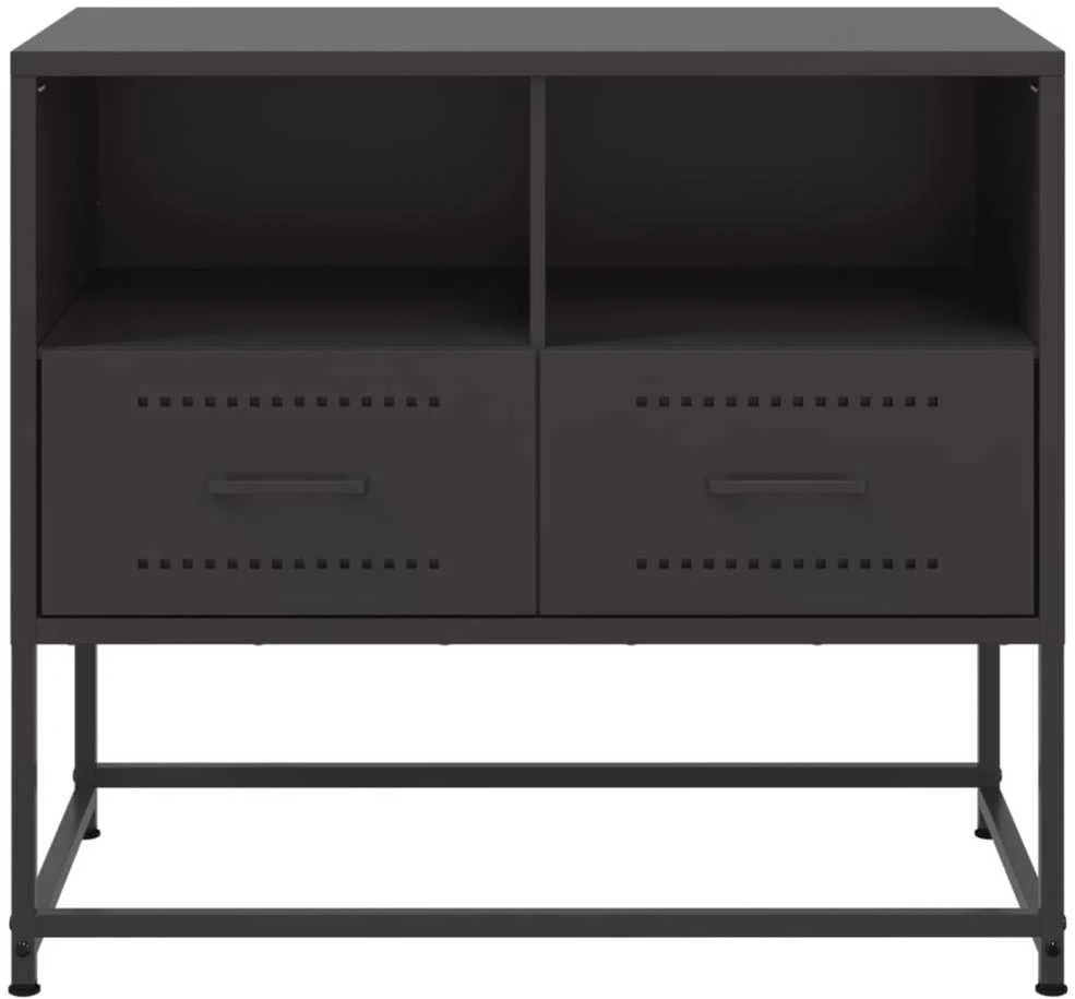 TV staliukas Televizoriaus spintelė, juodos spalvos, 68x39x60,5cm, plienas