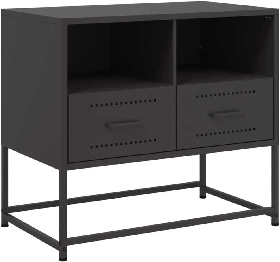 TV staliukas Televizoriaus spintelė, juodos spalvos, 68x39x60,5cm, plienas