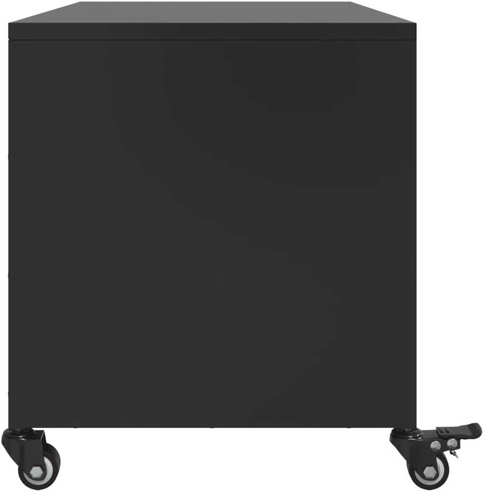 TV staliukas Televizoriaus spintelė, juodos spalvos, 68x39x43,5cm, plienas