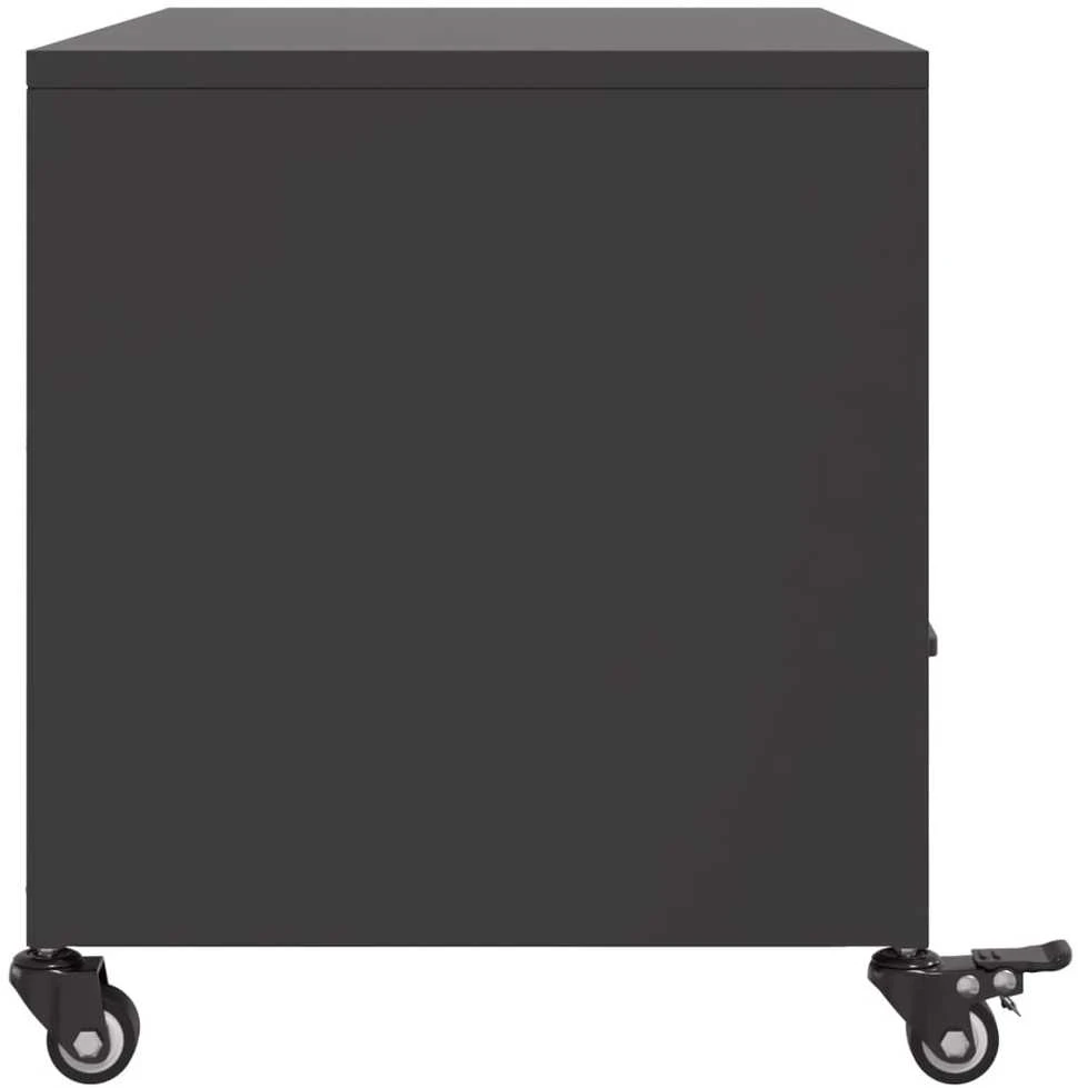 TV staliukas Televizoriaus spintelė, juodos spalvos, 68x39x43,5cm, plienas