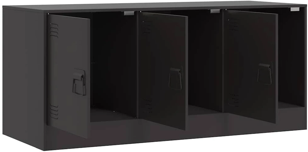 TV staliukas Televizoriaus spintelė, juodos spalvos, 99x39x44cm, plienas