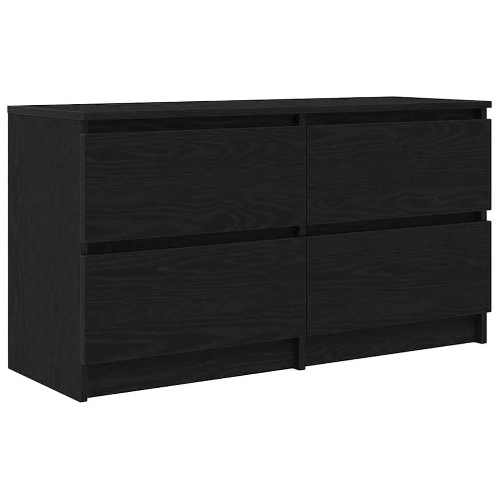 TV staliukas Televizoriaus spintelė, juodos spalvos, 100x35x54 cm, mediena