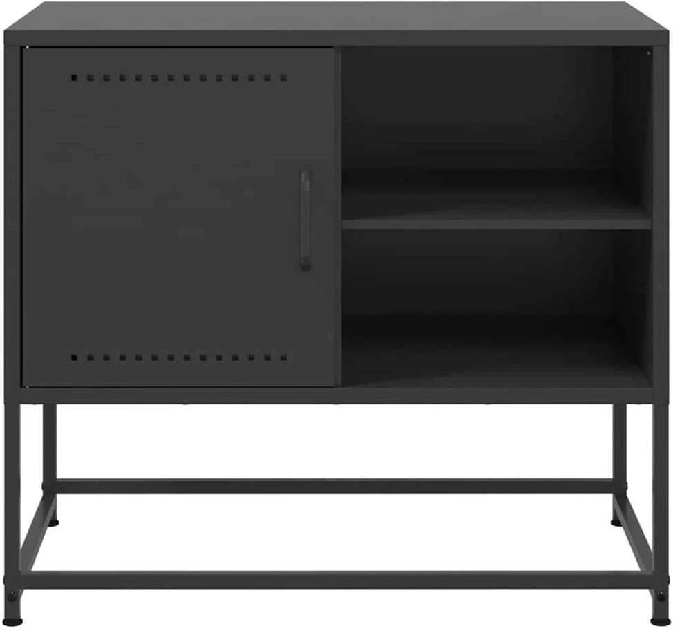 TV staliukas Televizoriaus spintelė, juodos spalvos, 68x39x60,5cm, plienas