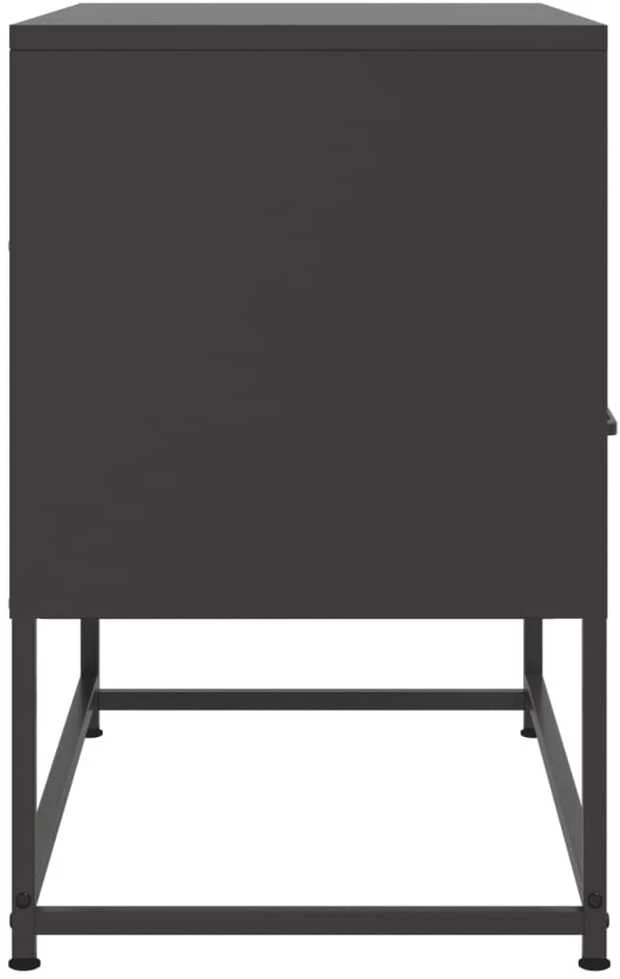 TV staliukas Televizoriaus spintelė, juodos spalvos, 68x39x60,5cm, plienas