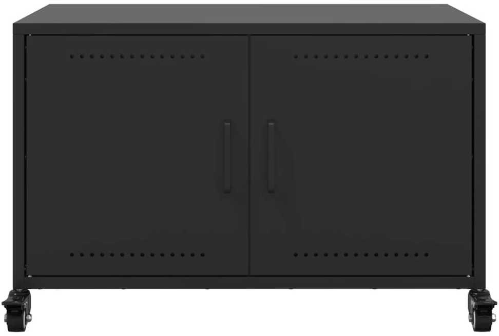 TV staliukas Televizoriaus spintelė, juodos spalvos, 68x39x43,5cm, plienas