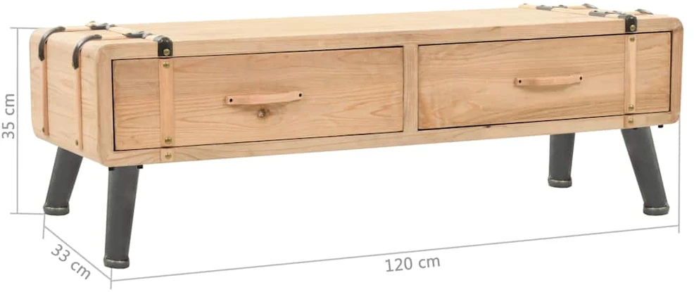 TV staliukas Televizoriaus spintelė, masyvi eglės mediena, 120x33x35cm