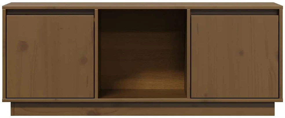TV staliukas Televizoriaus spintelė, medaus ruda, 110,5x35x44cm, pušis