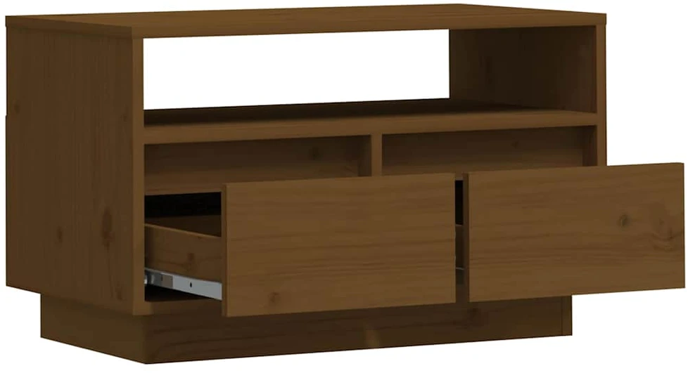 TV staliukas Televizoriaus spintelė, medaus ruda, 60x35x37cm, pušies masyvas