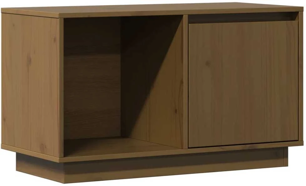 Televizoriaus spintelė, medaus ruda, 74x35x44cm, pušis