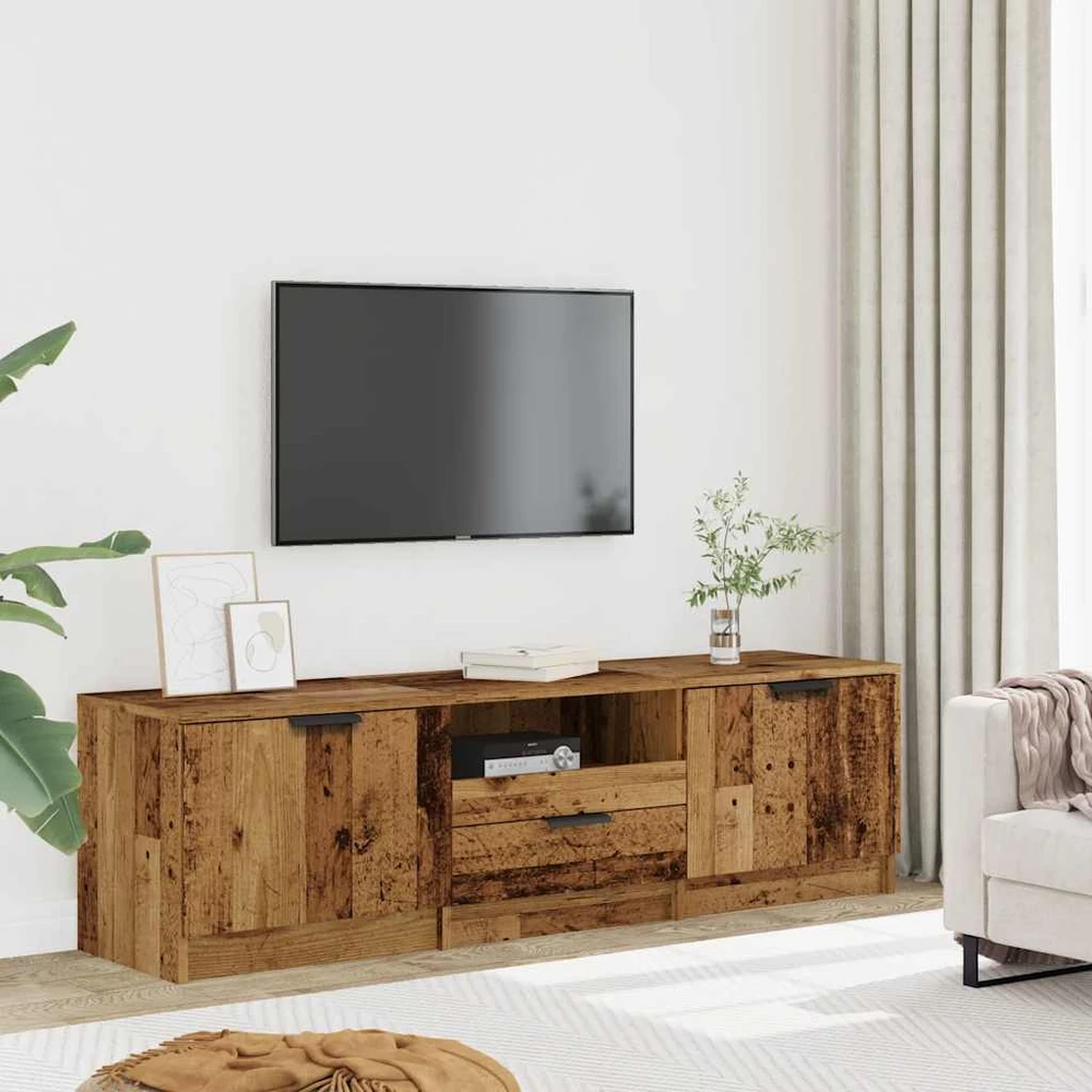 TV staliukas televizoriaus spintelė Old Wood 140x35x40 cm Engineered Wood