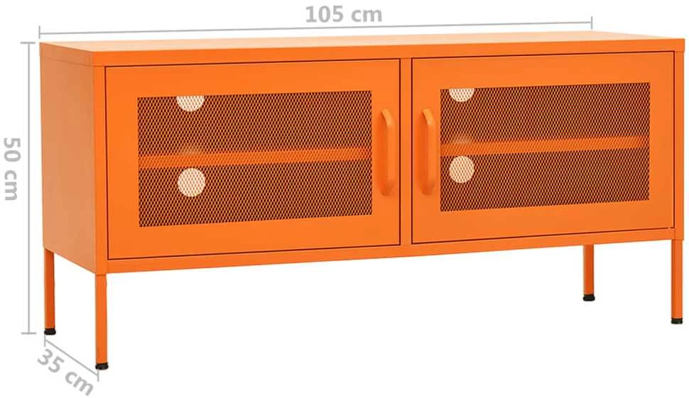TV staliukas Televizoriaus spintelė, oranžinė, 105x35x50cm, plienas