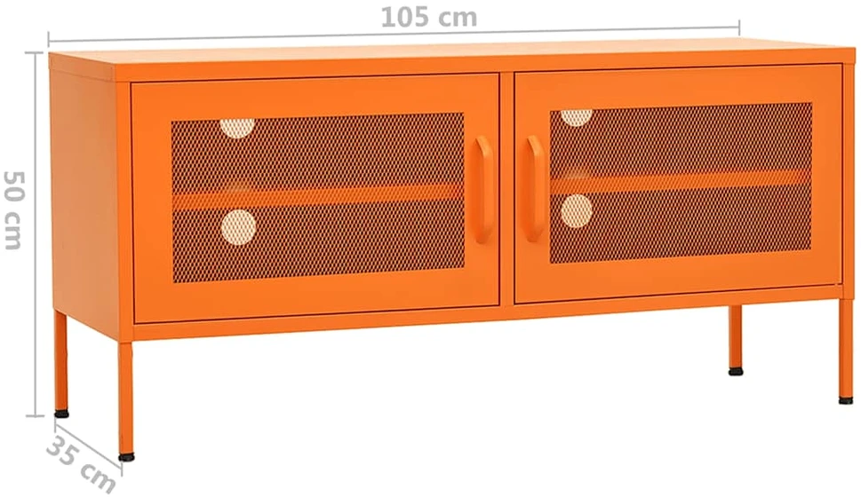TV staliukas Televizoriaus spintelė, oranžinė, 105x35x50cm, plienas
